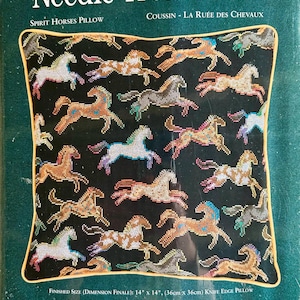 Spirit Horses Kudde - Needle Treasures Räknat Korsstygnskit bild 1