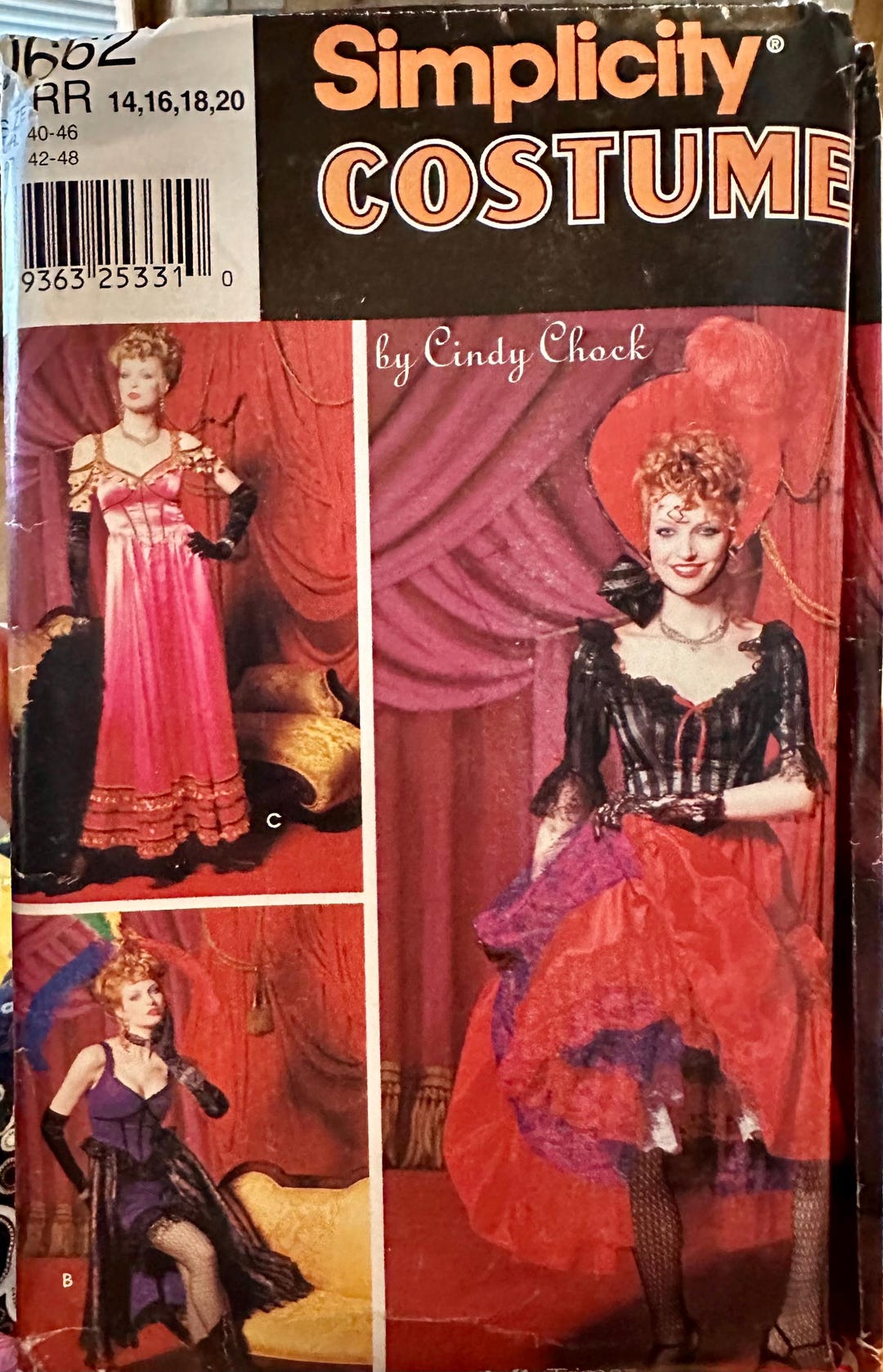 Burlesque Gown- Misses Cosplay Pattern - Can Can Dancer, Western Saloon ...