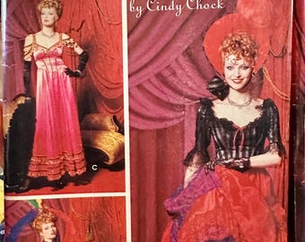 Burlesque Gown- Misses Cosplay Pattern - Can Can Dancer, Western Saloon Historical Fashion