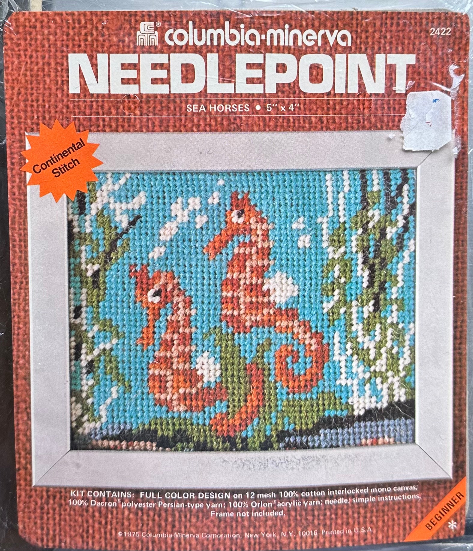 Kit De Broderie Columbia Minerva Vintage – Pacific Sunset – Tableau Au Point Long (1983)