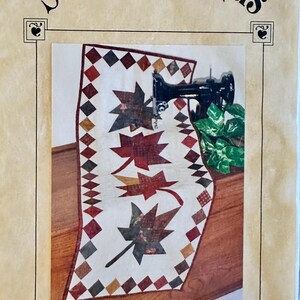 AUTUMN ELEGANCE- FALL Leaves- Table Runner Appliqué Blocks Quilt Pattern