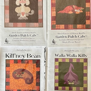 Garden Patch Cats  -  Appliqué Quilt Patterns and Recipes!