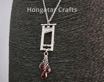 Guillotineketting met bloeddruppel