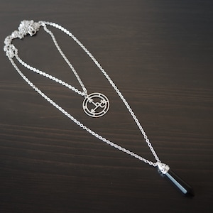 Gemstone & Lilith sigil necklace