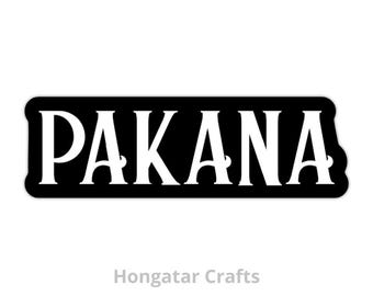 Pegatina Pakana (pagana), negro/blanco