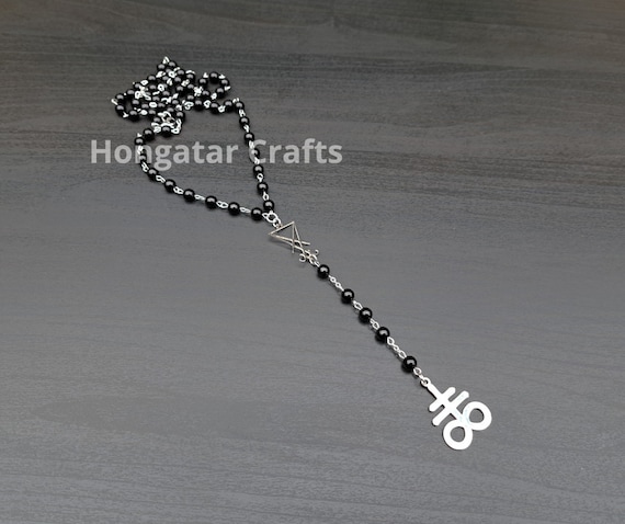 Sigil of Lucifer and Cross of Leviathan Rosary