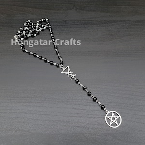 Sigil of Lucifer and Inverted Pentagram Rosary