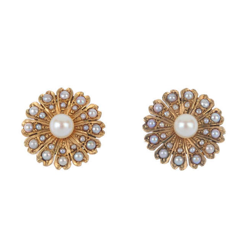 1.8cm Naranja y Oro Flor Aretes o Islas Y Estrellas I18