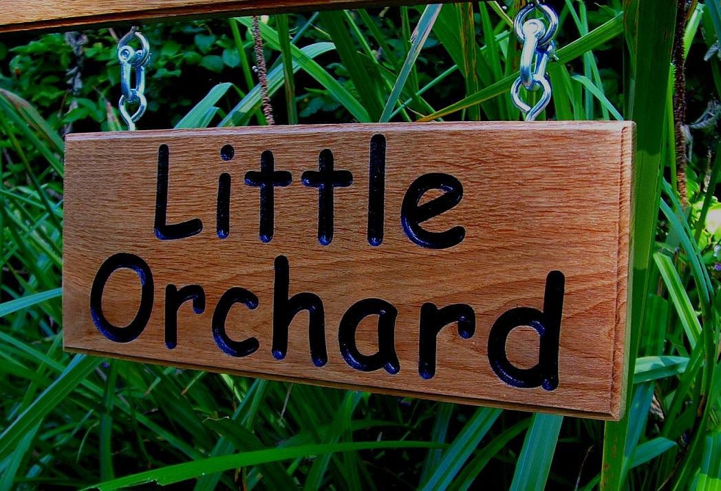 Wooden Signs Double Sided Oak Hanging Engraved House Zoom