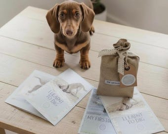 Puppy Milestone Cards - Set of 18, Doggy Gift Bag