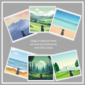 Dog in Nature Greeting Card - various nature themes