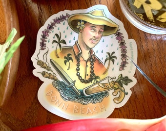 Pegatinas de Trader Vic y Donn Beach