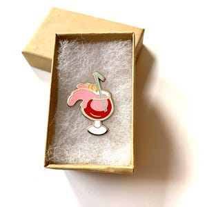 Pink Goblet enamel pin