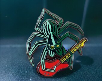Rock N' Roll Spider Enamel Pin