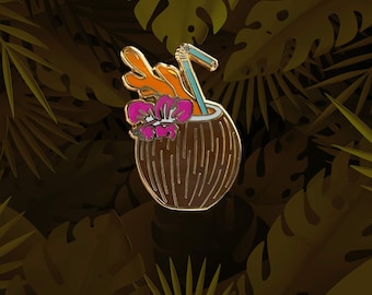 Coconut Drink pin - Orange Edition