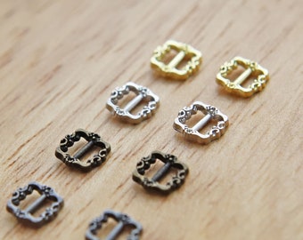 5 PCS - 3.5mm (Inner Diameter) Super Tiny Buckles, in 4 colors, Perfect for Doll Clothes Sewing Projects, Craft Supply