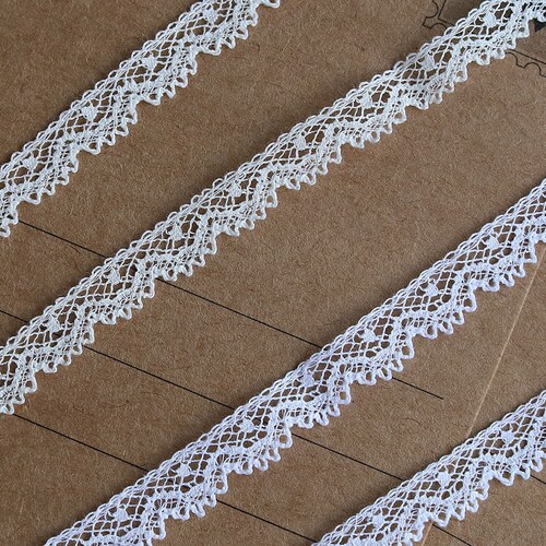 13mm French Heirloom Cotton Lace Trim by the Yard in White Etsy