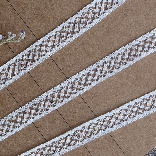 13mm French Heirloom Cotton Lace Trim by the Yard in White Etsy