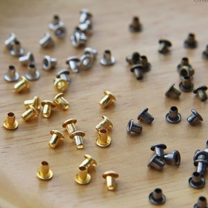 Petit œillet de 2 mm diamètre intérieur, en 4 couleurs, pour la fabrication de vêtements et de chaussures de poupée, mini fourniture artisanale, 20 pièces image 1