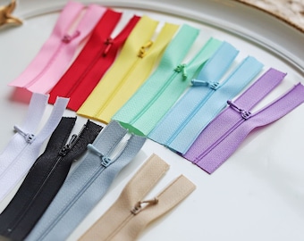 8cm/3.1" Tiny Multi Color Zippers, Micro Mini zippers, Perfect  For Doll Clothes