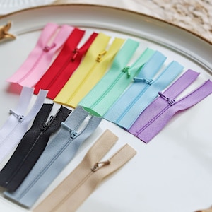 8cm/3.1" Tiny Multi Color Zippers, Micro Mini zippers, Perfect  For Doll Clothes