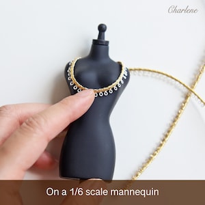 2 iarde - 4 mm/0,16" Finiture dorate e bianche molto piccole e di alta qualità, forniture artigianali per cucito, perfette per vestiti per bambole - L112