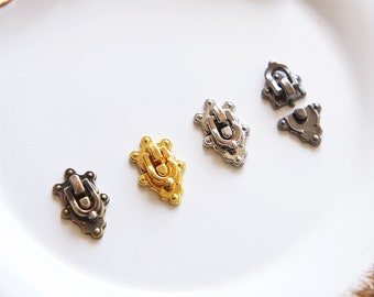 14.4×9mm Super Tiny Metal Doll Purse Locks, in 4 colors, Doll Bag Hardware, Mini Craft Supply