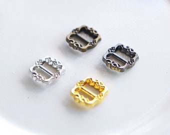 5 PCS - 5.5mm (Inner diameter) Tiny Buckles, in 4 Colors, Perfect for Doll Clothes Sewing Projects, Mini Craft Supply