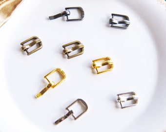 5 PCS - 5mm (Inner Diameter) Tiny Buckles, in 4 colors, Perfect for Doll Clothes Sewing Projects, Mini Craft Supplies