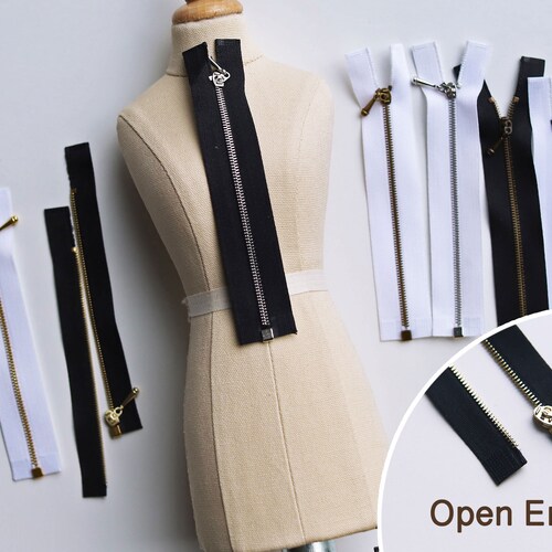 Small Zipper FINGERINSPIRE 20 Pcs Tiny Zippers For Doll Clothes