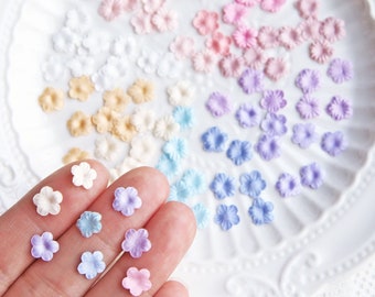 8mm / 0.31&quot; Tiny Satin Fabric Flowers, in 11 Colors, Sew On Flowers, Mini Floral Decor for Doll Dress, 20PCS / 100PCS