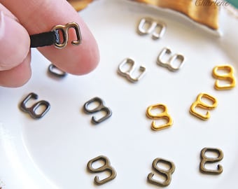 10 STUKS - 4 mm (binnendiameter) Tiny 9 Shape Buckles, in 4 kleuren, voor BJD poppenkleertjes, Mini Craft Supplies