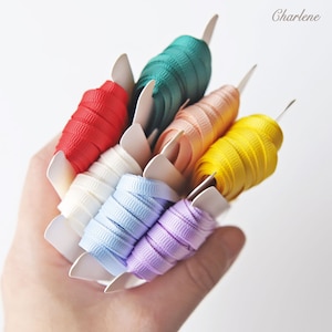 Ruban gros-grain 10 yards - 5 mm/0,20 po. en 20 couleurs, fournitures créatives, pour vêtements de poupée, fête et cadeau, scrapbooking, arrangement floral
