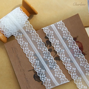 Offerta speciale, 2 yarde, pizzo bianco 36 mm/1,4”, materiali per l’artigianato