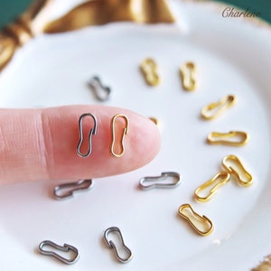 10 Stück - 6 × 9 mm kleine Verschlüsse für Puppen, in 2 Farben, perfekt für die Herstellung von Puppen-Geldbeuteln