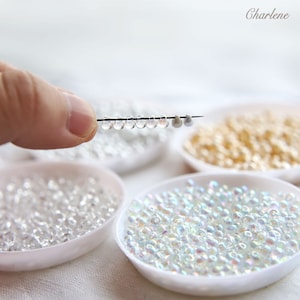 Perle goccia Miyuki da 2,8 mm/3,4 mm, in 4 colori, a goccia, grande qualità, Made in Giappone, materiali per l’artigianato, confezione da circa 10 grammi