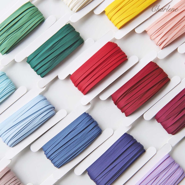 10 Yards - 3mm/0.12"  Grosgrain Ribbon, in 20 Colors, Craft Supplies, For Doll Clothes, Party & Gifting, Scrapbooking, Floral Arranging