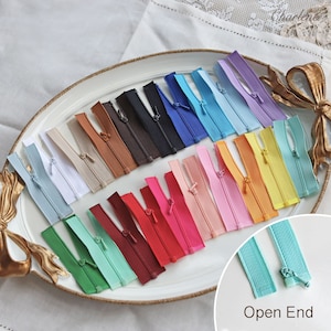 7 cm große, superkleine Reißverschlüsse mit offenem Ende für Puppenkleidung, in 20 Farben, Mini-Reißverschlüsse, perfekt für Puppenmantel oder Jacke