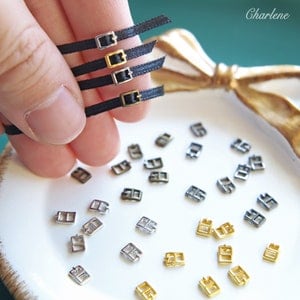 10 PCS - 2mm (Inner Diameter) Super Tiny Buckles, in 4 colors, Perfect for Doll Clothes Sewing Projects, Craft Supply