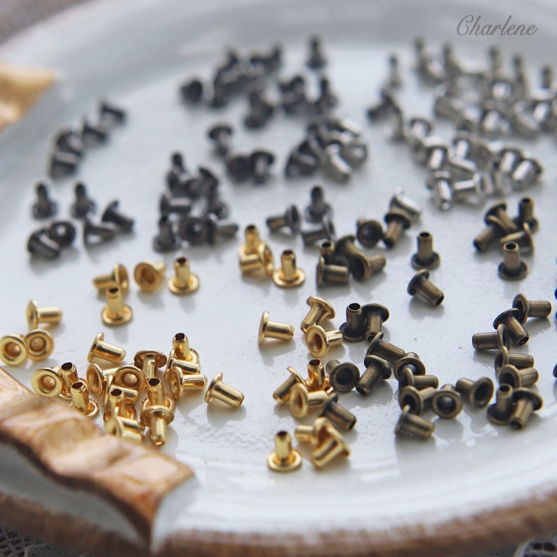 1mm inner diameter The Smallest Eyelet, in 4 Colors, for Doll Clothes and Shoes Making, Mini Craft Supply, 20PC image 5