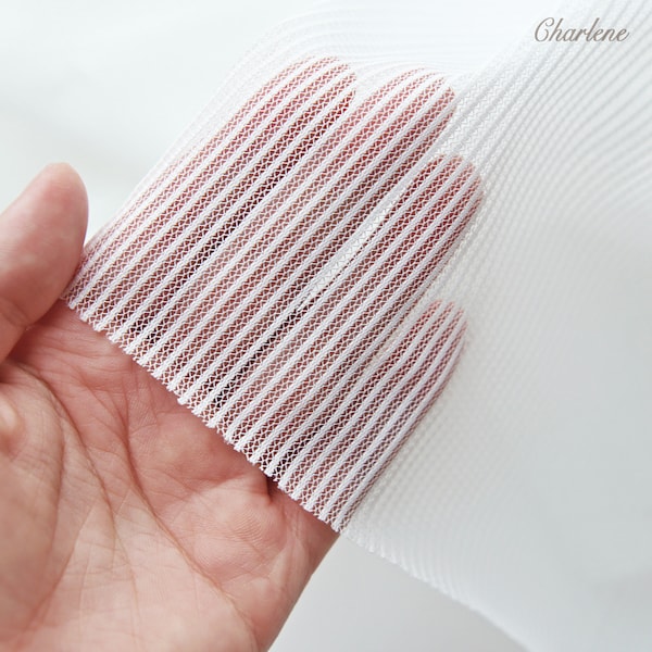80 × 46cm voorgesneden witte strepen stof, poppenkleertjes naaibenodigdheden. Voorgesneden tot 80 × 46 cm