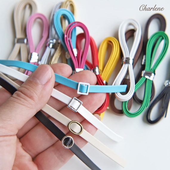5mm/0.2" Leather Straps, in 13 Colors, Doll Belt, Doll Sewing Craft Supplies, Pre-cut to 46cm/18"