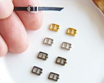 10 PCS - 2.5mm (Inner Diameter) Super Tiny Buckles, in 4 colors, Perfect for Doll Clothes Sewing Projects, Craft Supply