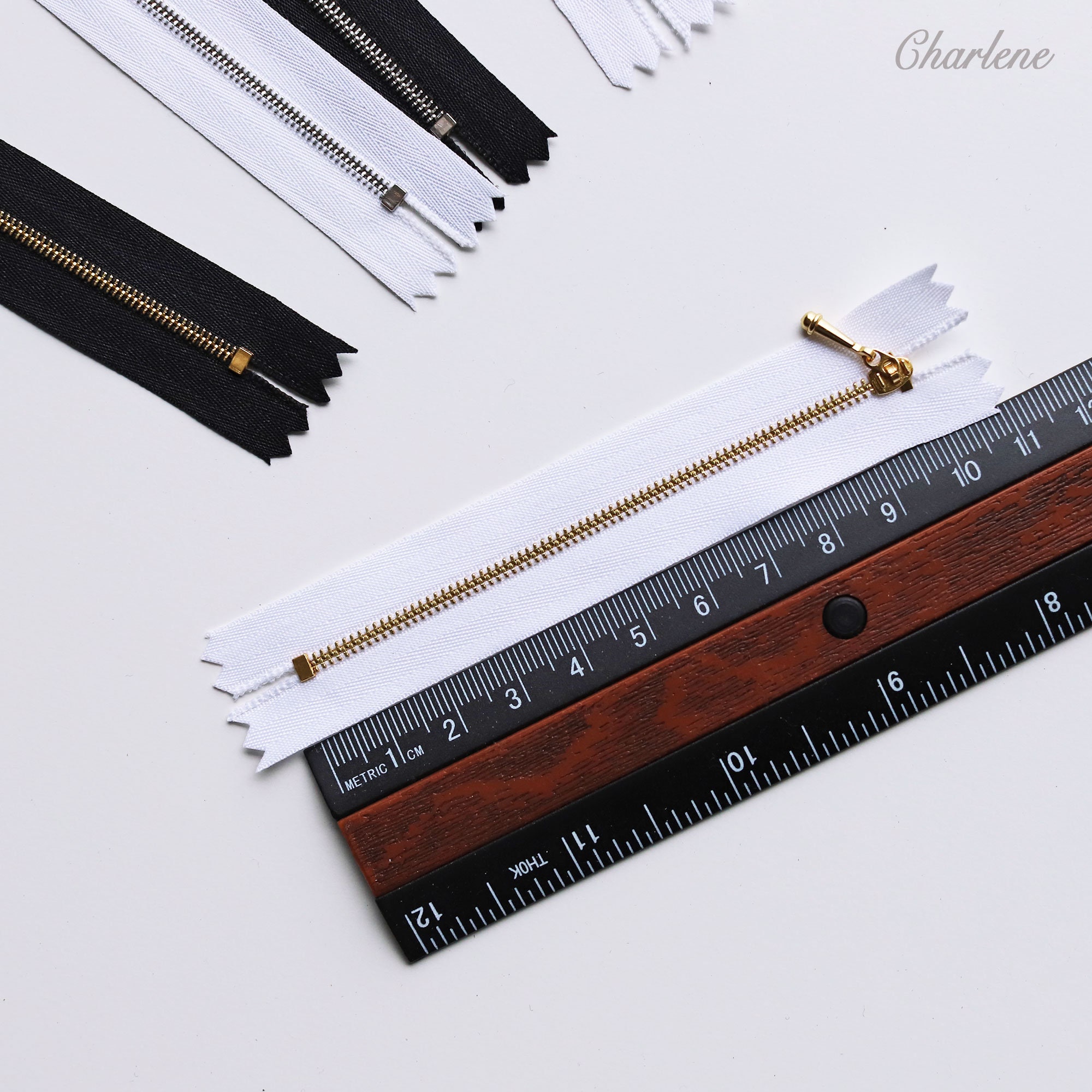 10cm/3.9 Super Tiny Closed End Zippers Black/White Etsy