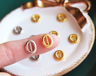 5 PCS - 7mm (Inner diameter) Tiny Oval Buckles, in 2 Colors, Perfect for Doll Clothes Sewing Projects, Mini Craft Supply