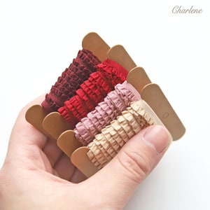 2 yardas-volantes elásticos pequeños de 7mm/0,28 , en 19 colores, ribete de encaje plisado, perfecto para ropa de muñeca, suministros para manualidades de costura imagen 8