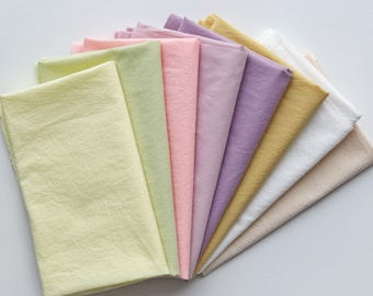 65 × 45cm Pre-cut Washed Cotton Fabric, Soft and Thin, Feels Good, Sewing Craft Supplies. Pre-cut to 65 × 45cm