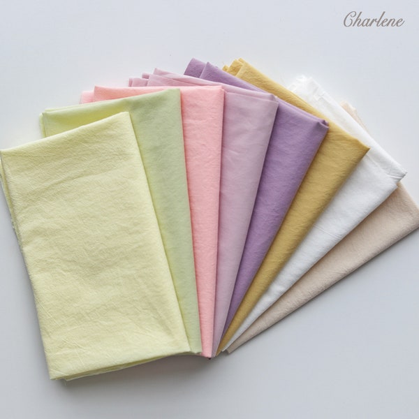 Tissu en coton lavé prédécoupé de 65 × 45 cm, doux et fin, agréable au toucher, fournitures d'artisanat de couture. Prédécoupé à 65 × 45 cm