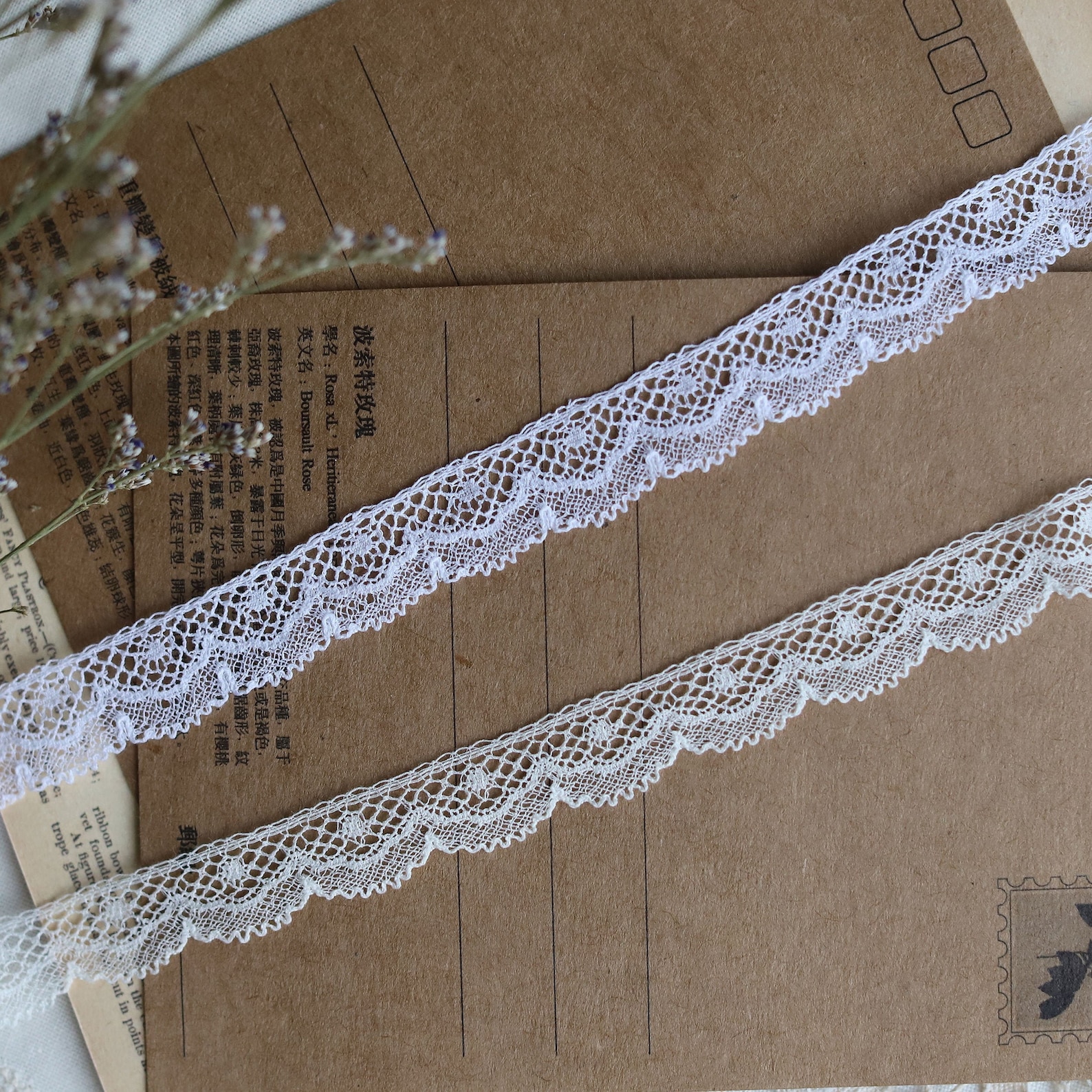 13mm French Heirloom Cotton Lace Trim by the Yard in White Etsy