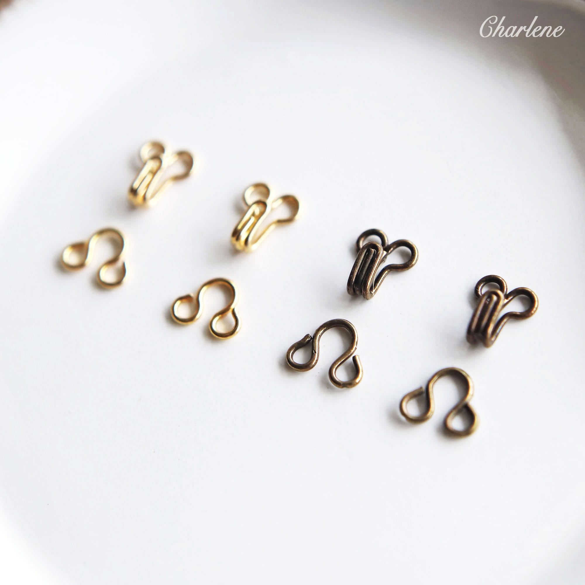 611mm Mini Hook and Eye, in Bronze and Gold Color, Hook and Eye